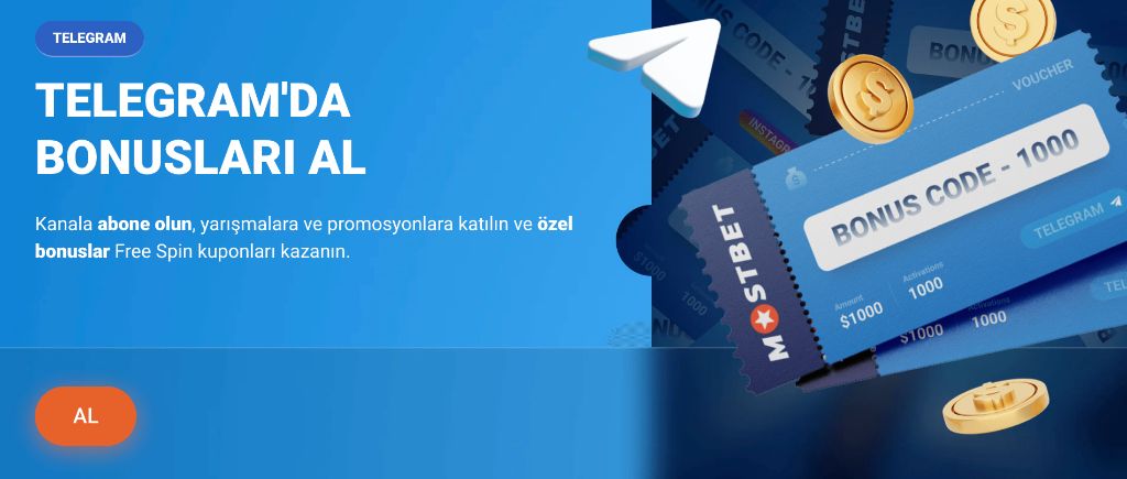 Mostbet Telegram kanalı bonusu: abone ol ve özel free spin kuponları kazan